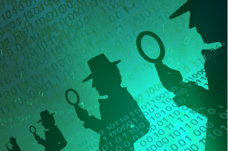 spy with a magnifying glass